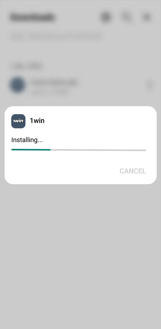 Run the downloaded file to finalize the 1Win app Android installation.