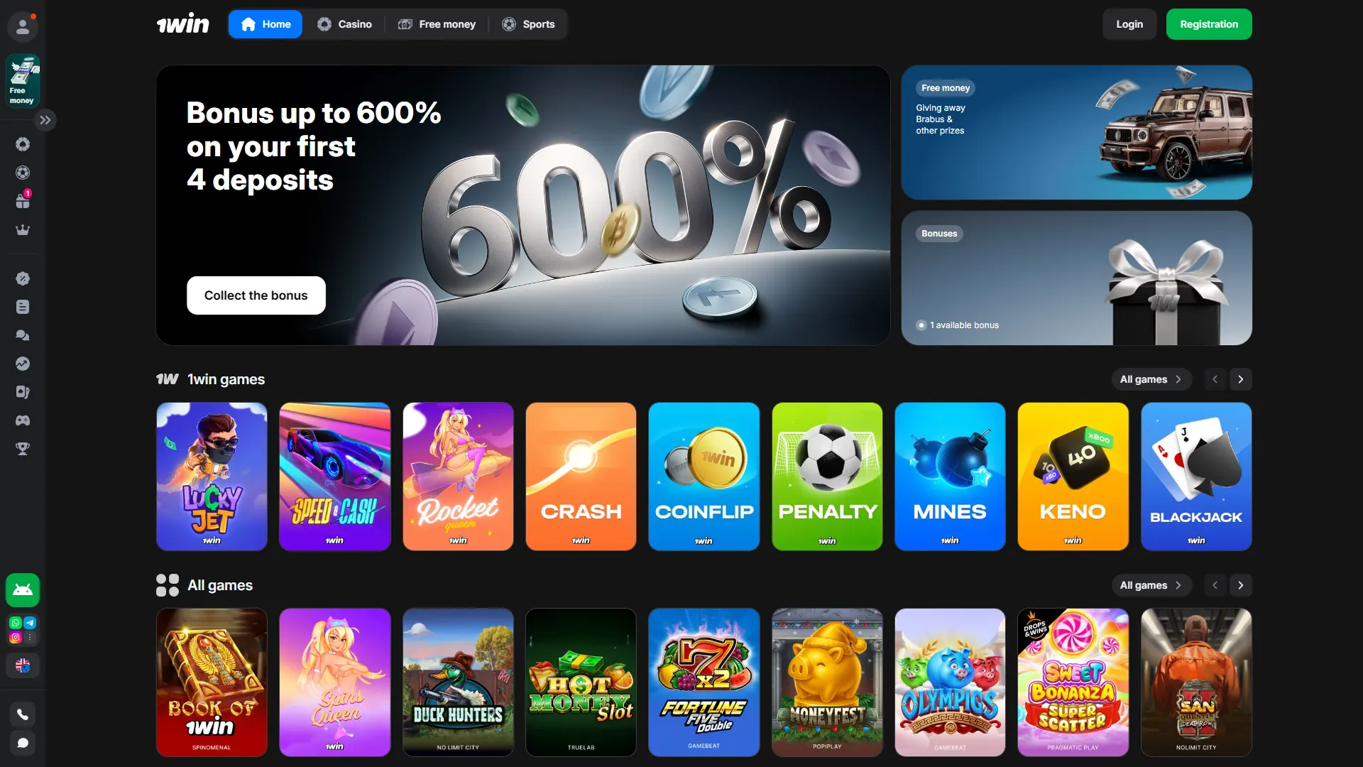 Discover betting and casino games on the official 1Win website.