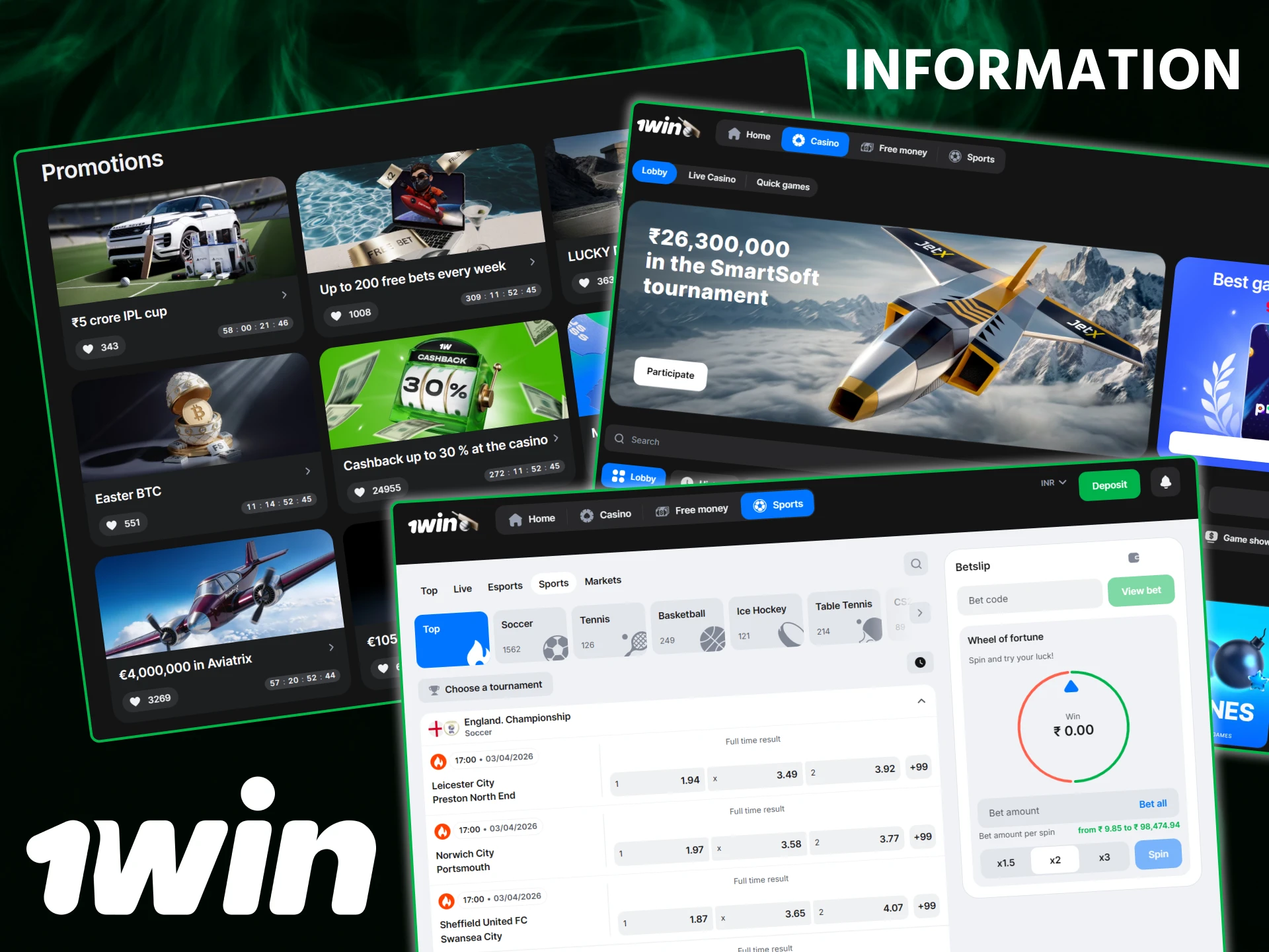 Read the information about 1win to learn more about the platform.