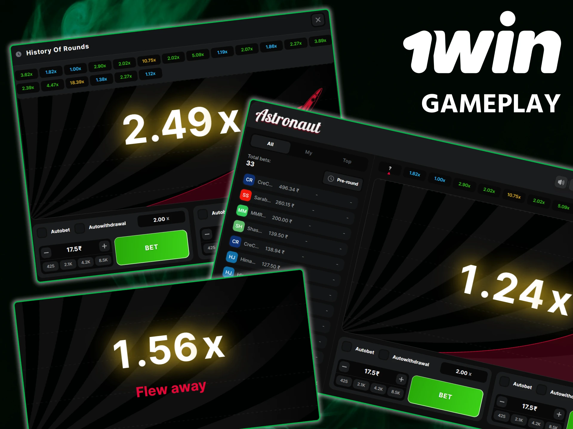 Master the 1win Astronaut gameplay to understand the auto-cashout and betting systems.