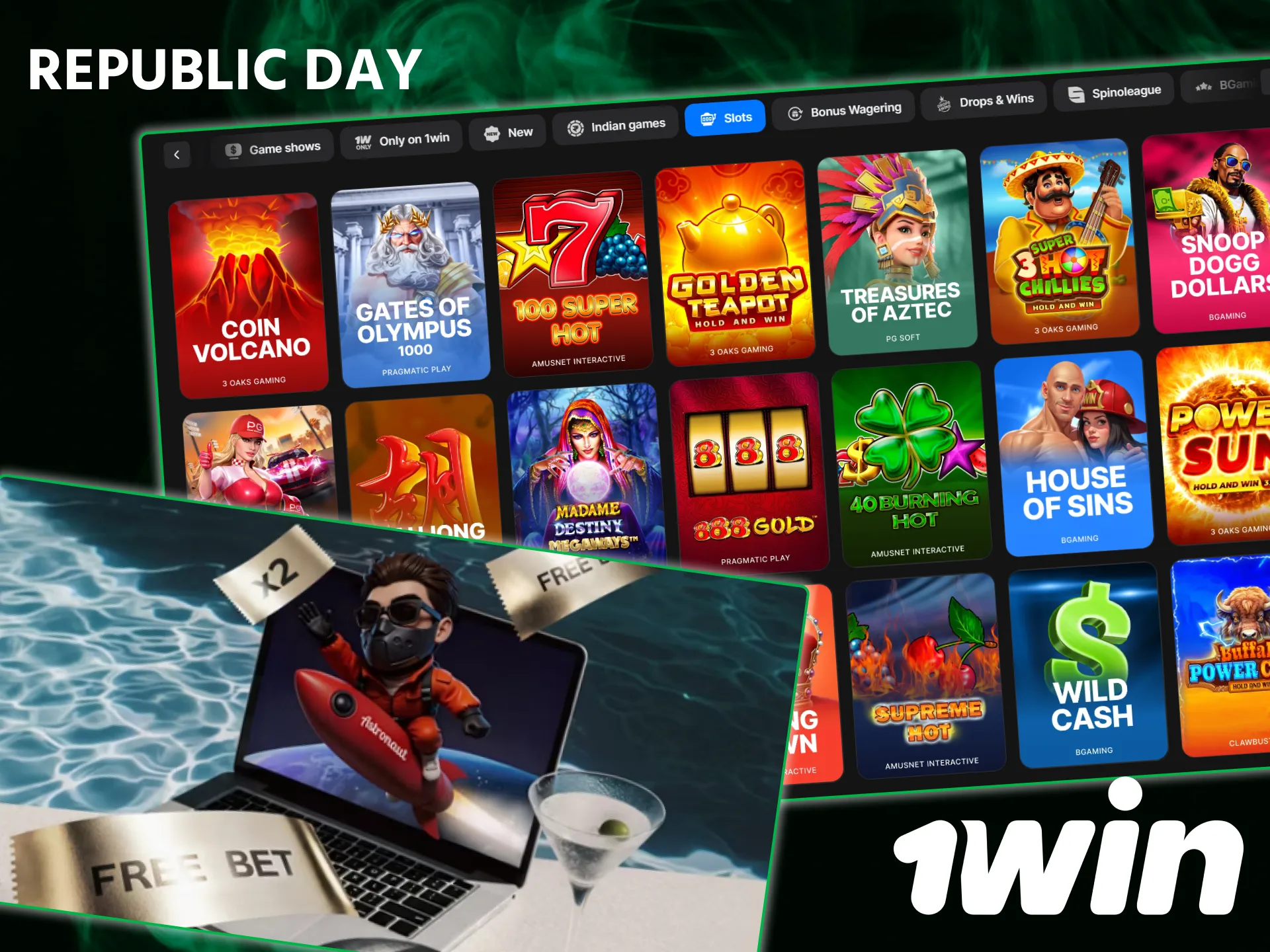Celebrate Republic Day with special 1win offers.