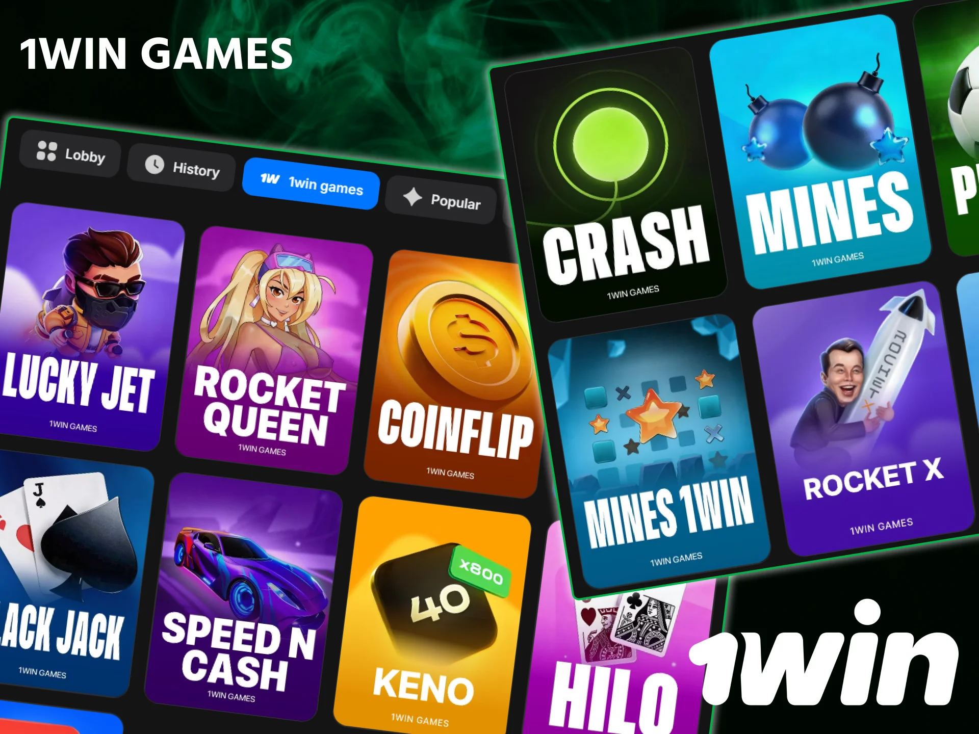 Try exclusive 1win Games developed specifically for this platform.