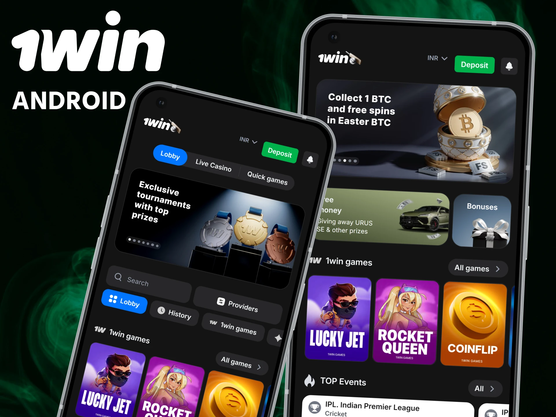 Get the latest APK for the Android of the 1win app.