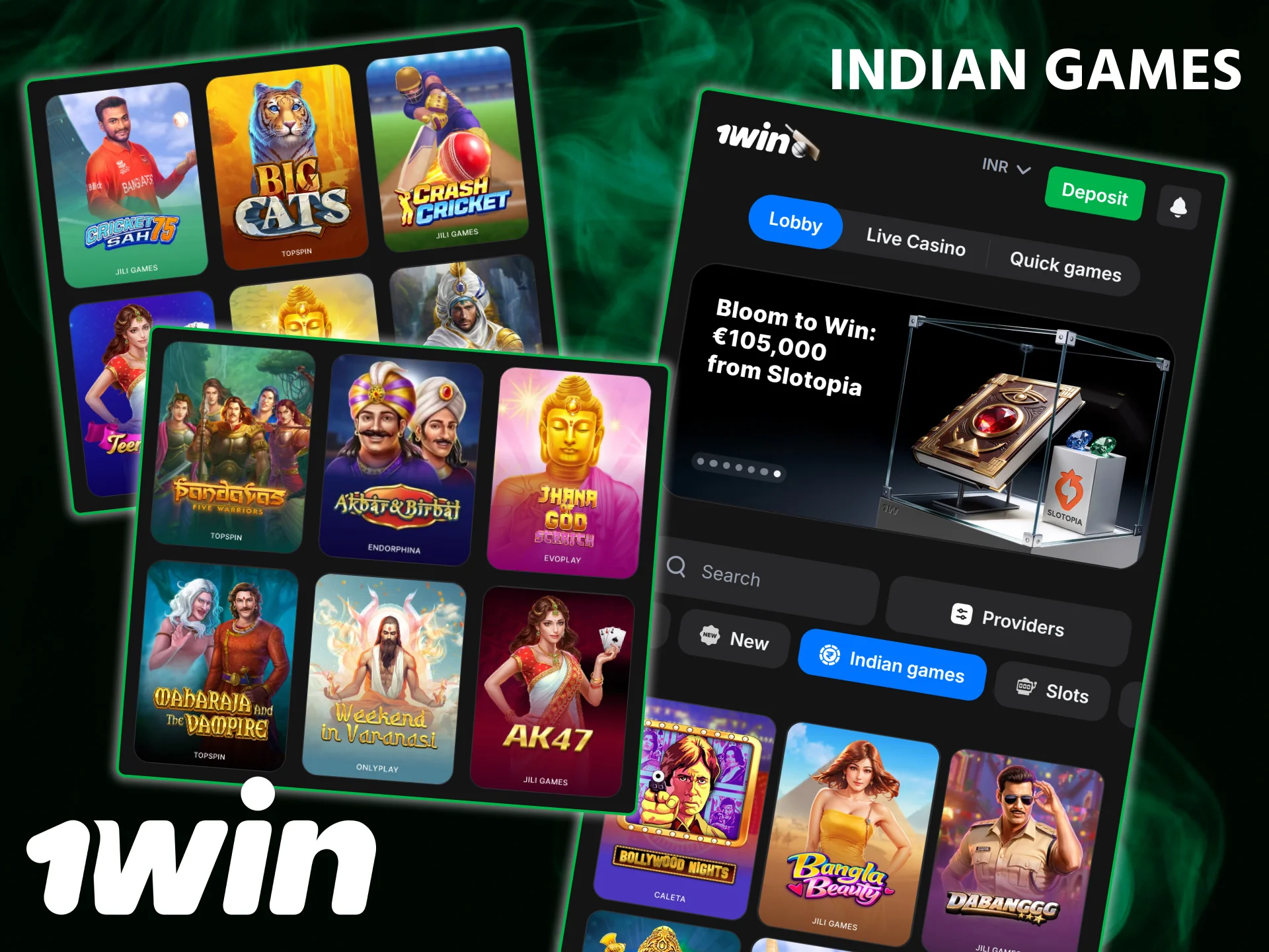 Bet on traditional Indian Games like Andar Bahar and Teen Patti at 1win.