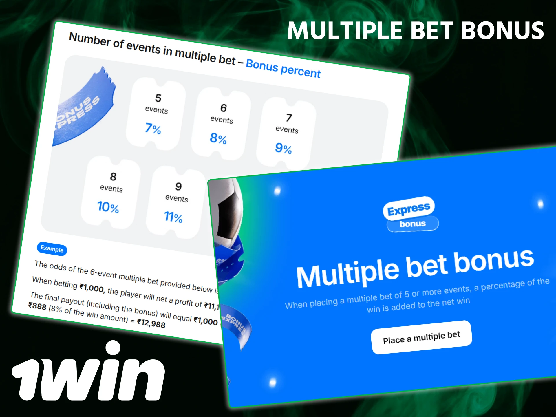 Increase your potential winnings with the Multiple Bet Bonus at 1win.