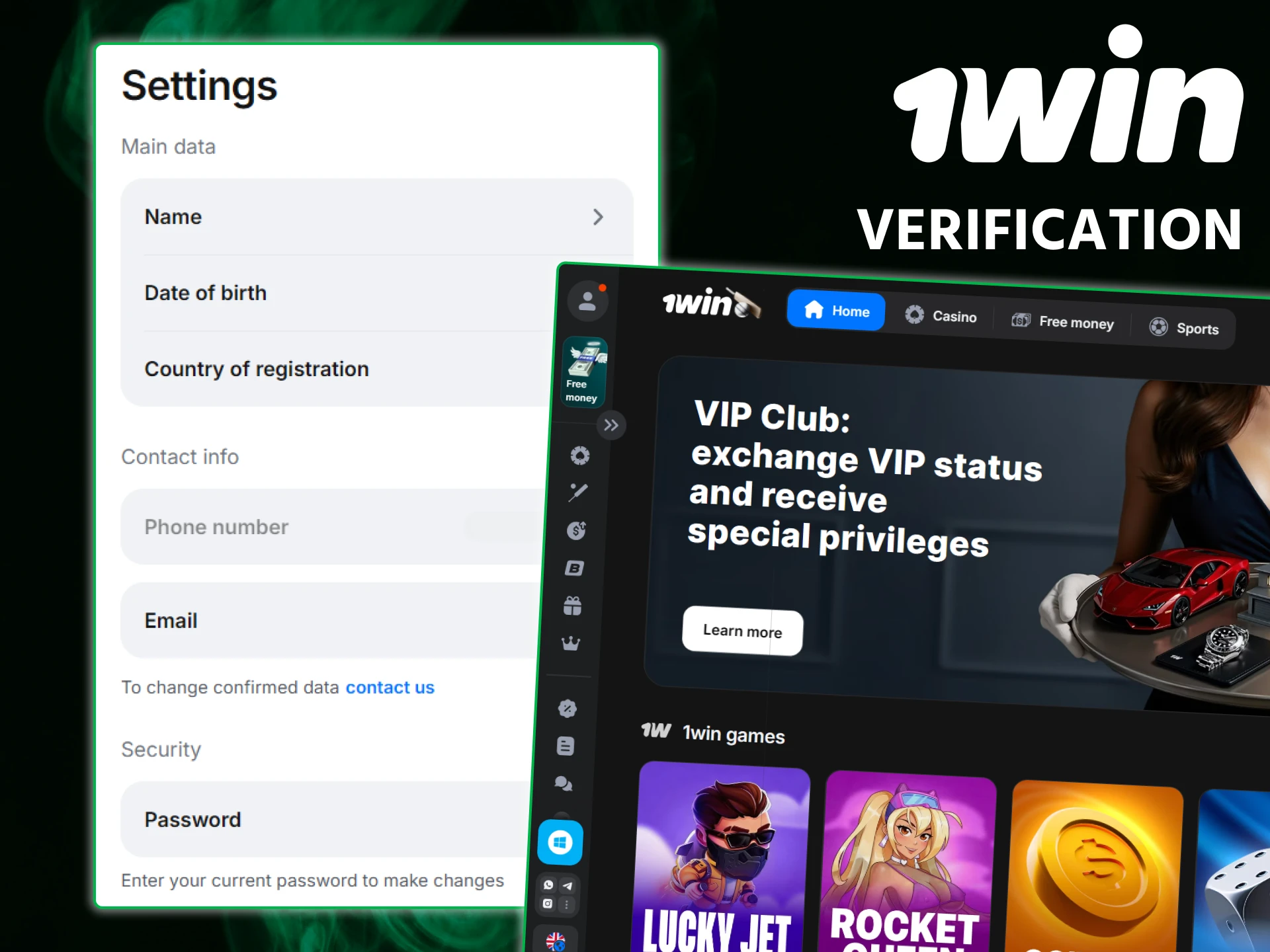 Complete the official verification process at 1win to secure your account.