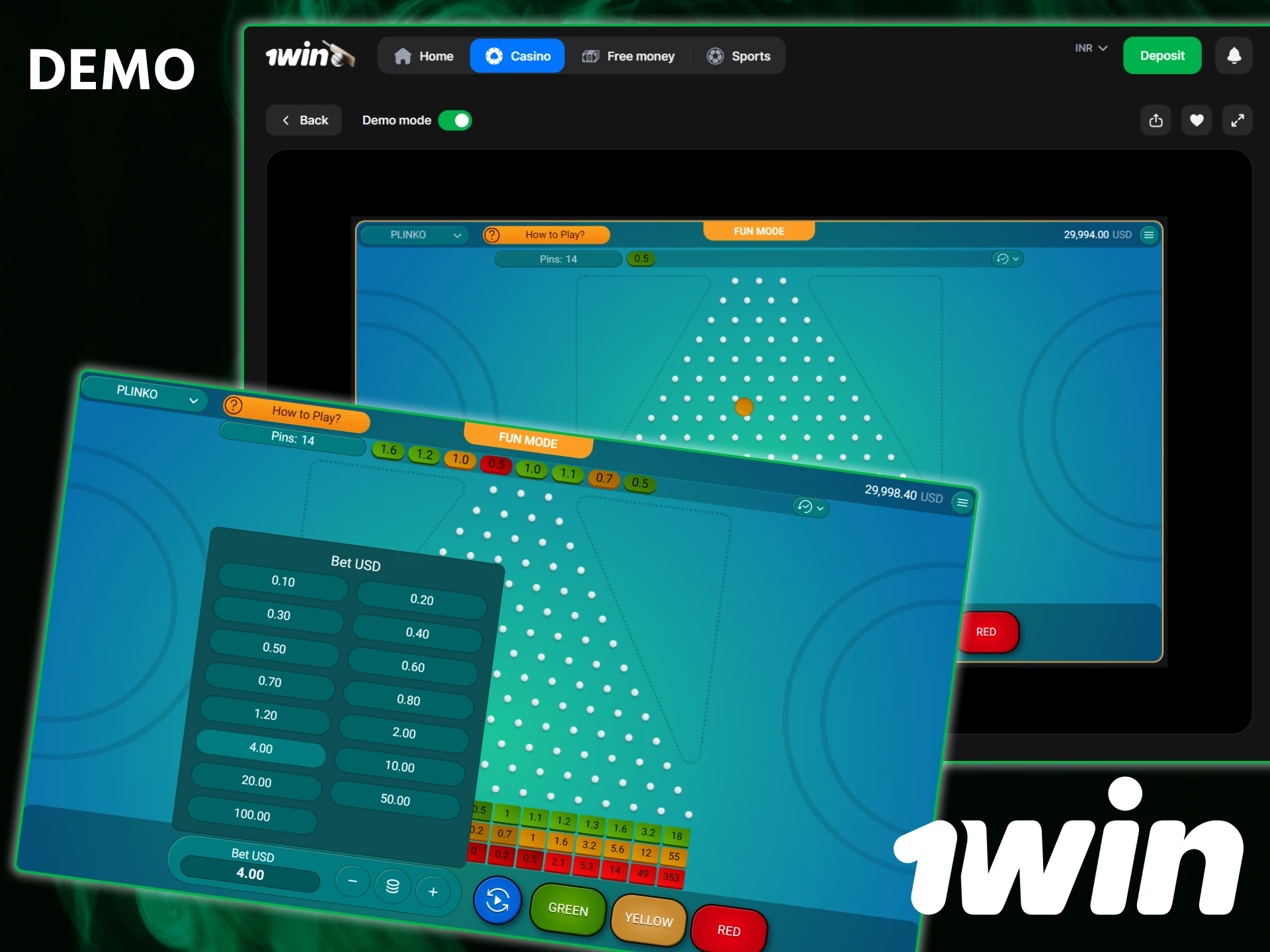 Try the official 1win Plinko demo to understand the ball physics for free.