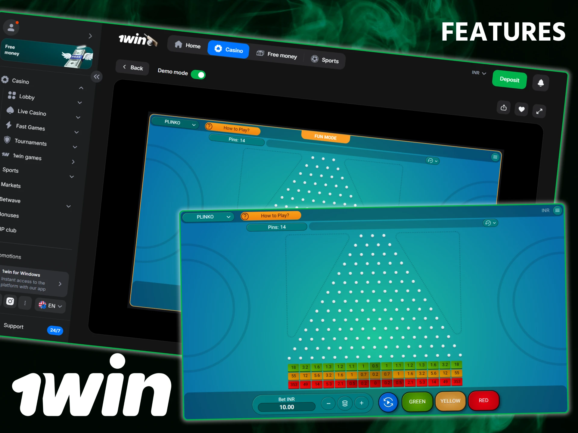 Explore the unique features of 1win Plinko and its various risk levels.
