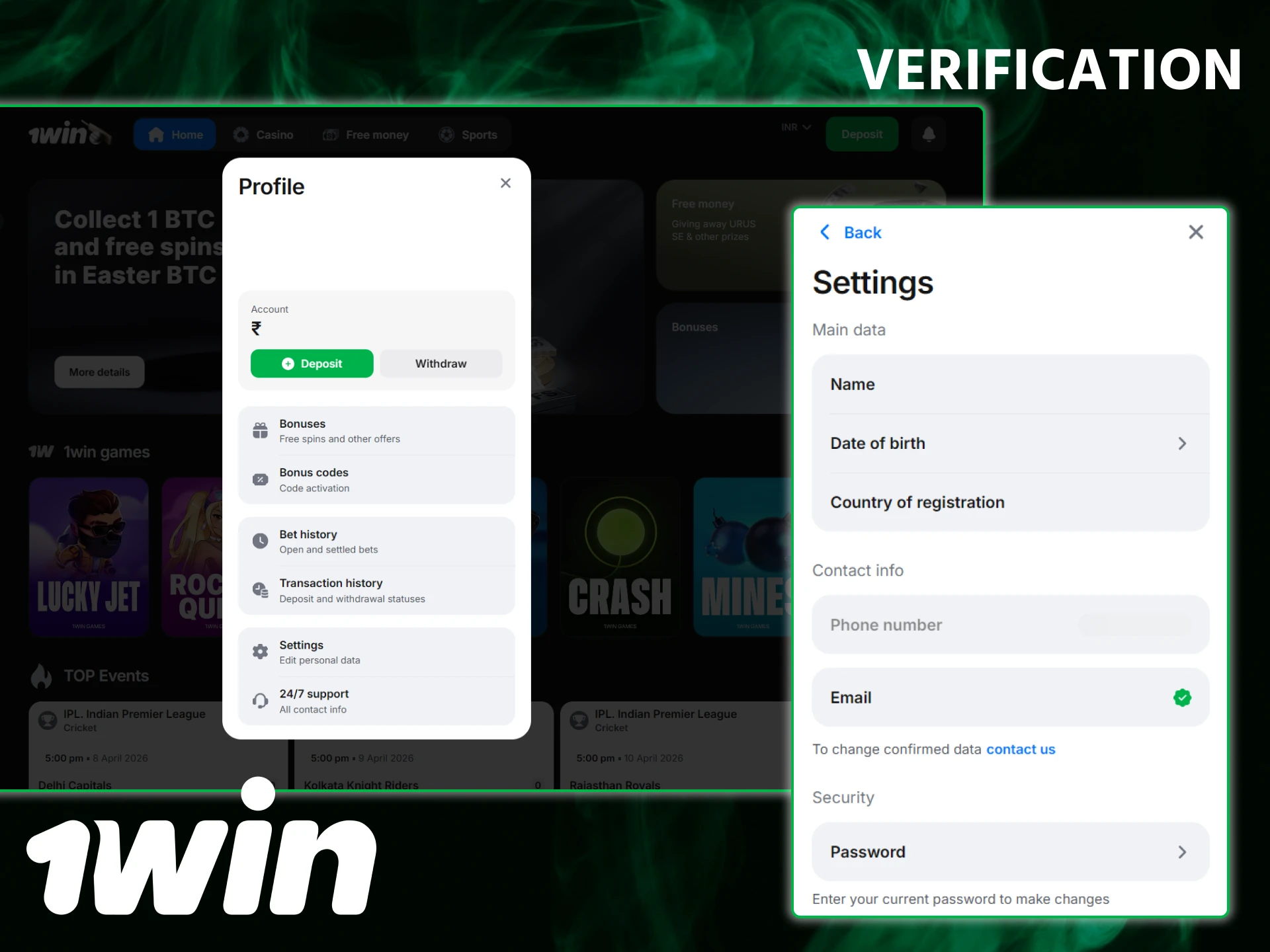 Complete the official account verification at 1win to ensure secure access to all features.
